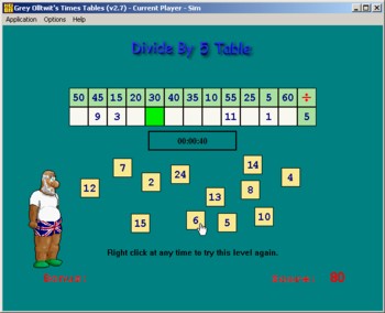 Divide Tables - division learning program