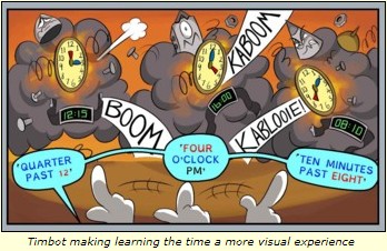 Timbot making learning the time a more visual experience